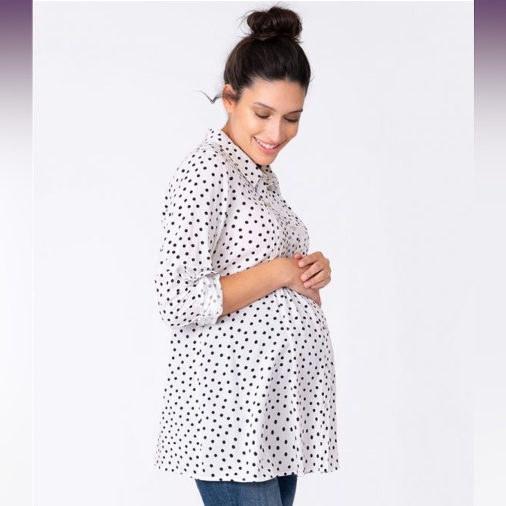 Seraphine White Relaxed Button Down Shirt